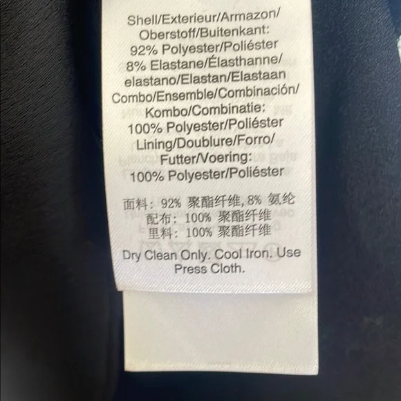 NWOT DKNY Midi Black Sleeveless Faux Wrap V Neckline Velvet Dress Size 4 - Picture 9 of 11